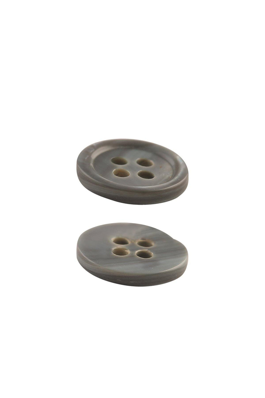Round Shape Light Grey Colour 4-Hole Shirt Button