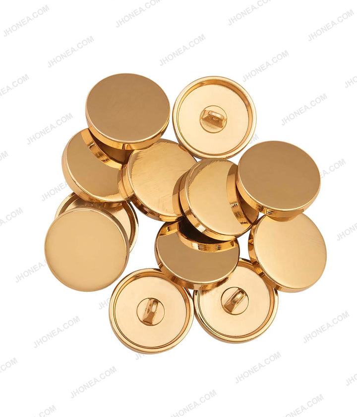Premium Smooth Shiny Gold Surface Shirt/Coat Classic Loop Metal Buttons