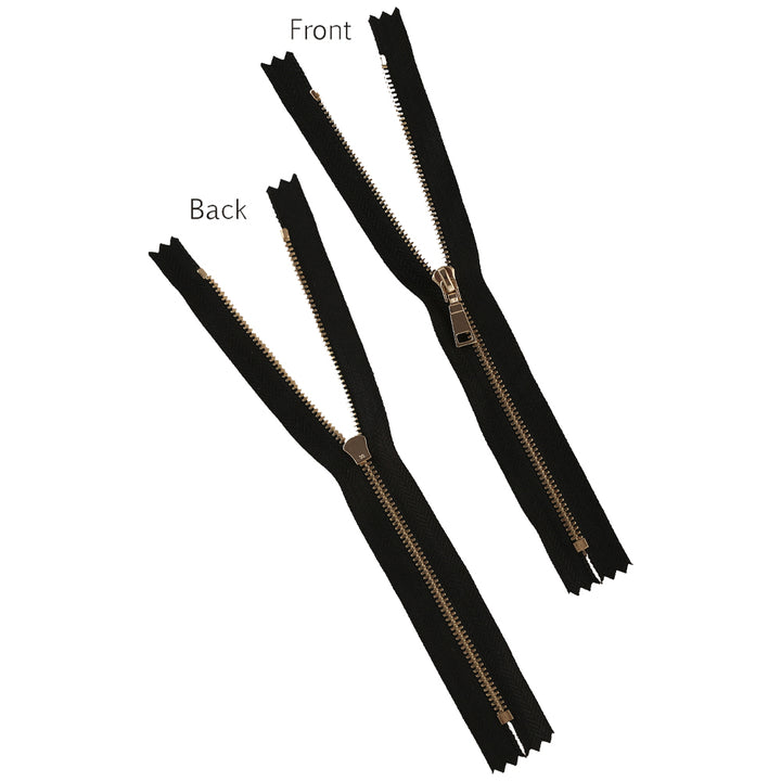 #3 Shiny Golden Closed-End Zipper With Classic Golden Runner