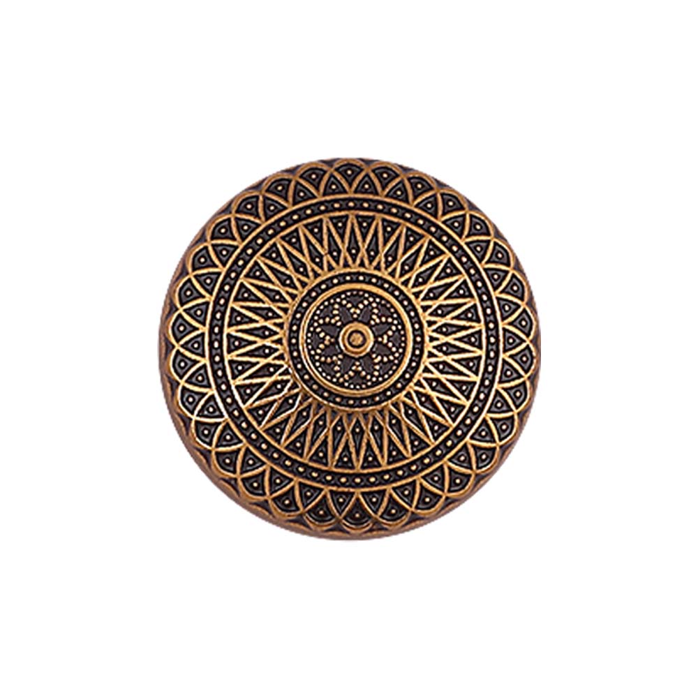 Antique Gold Engraved Design Shank Metal Button for Ethnic Outfits 17mm and 22mm