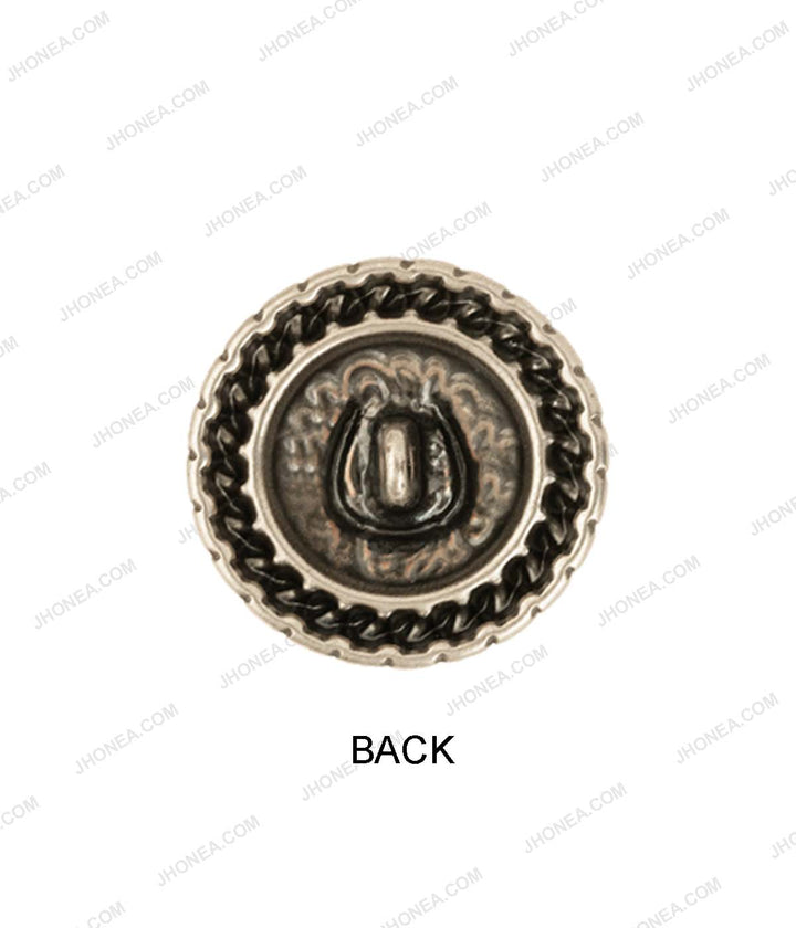 Horse-shoe Design Indo-Western Style Antique Metal Buttons