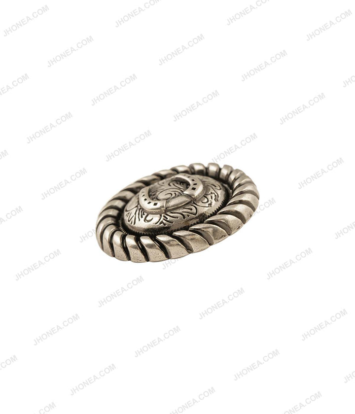 Horse-shoe Design Indo-Western Style Antique Metal Buttons