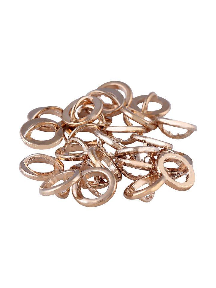 Shiny Round Ring Shape Party Wear Shirt Button in Golden Color