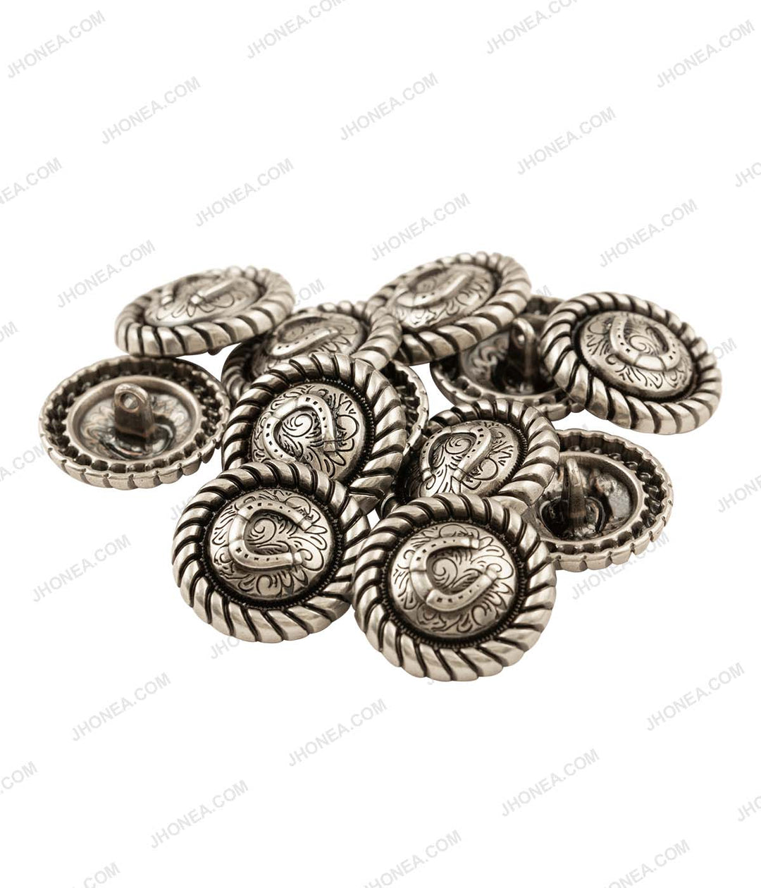 Horse-shoe Design Indo-Western Style Antique Metal Buttons