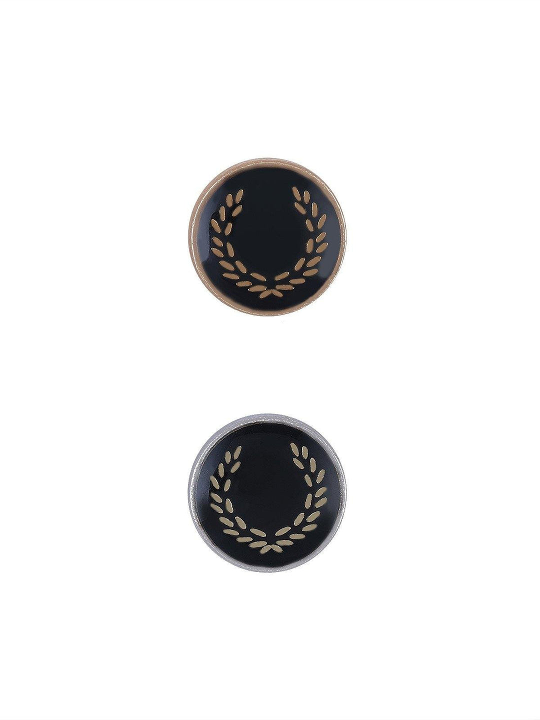 Classy Round Shape Wreath Design Lamination Lucite Button - Jhonea Accessories