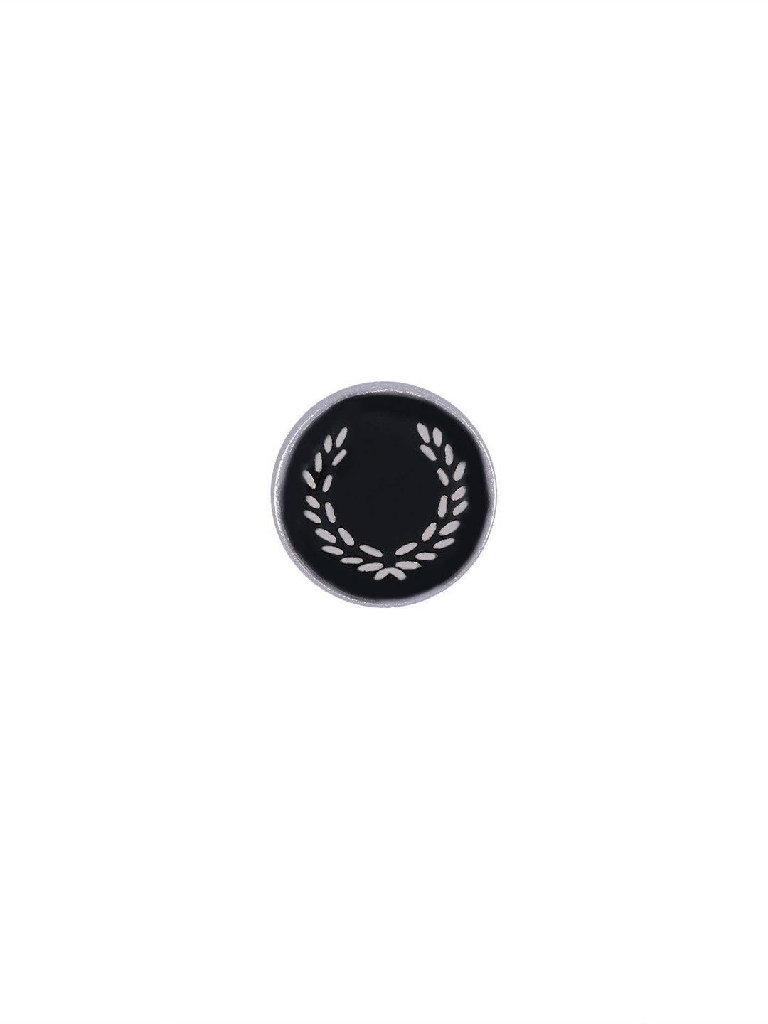 Silver with Black Color Classy Round Shape Wreath Design Lamination Lucite Button
