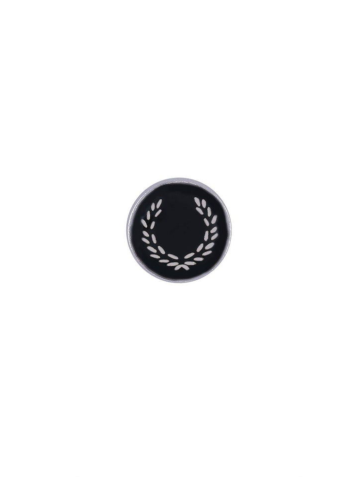Silver with Black Color Classy Round Shape Wreath Design Lamination Lucite Button