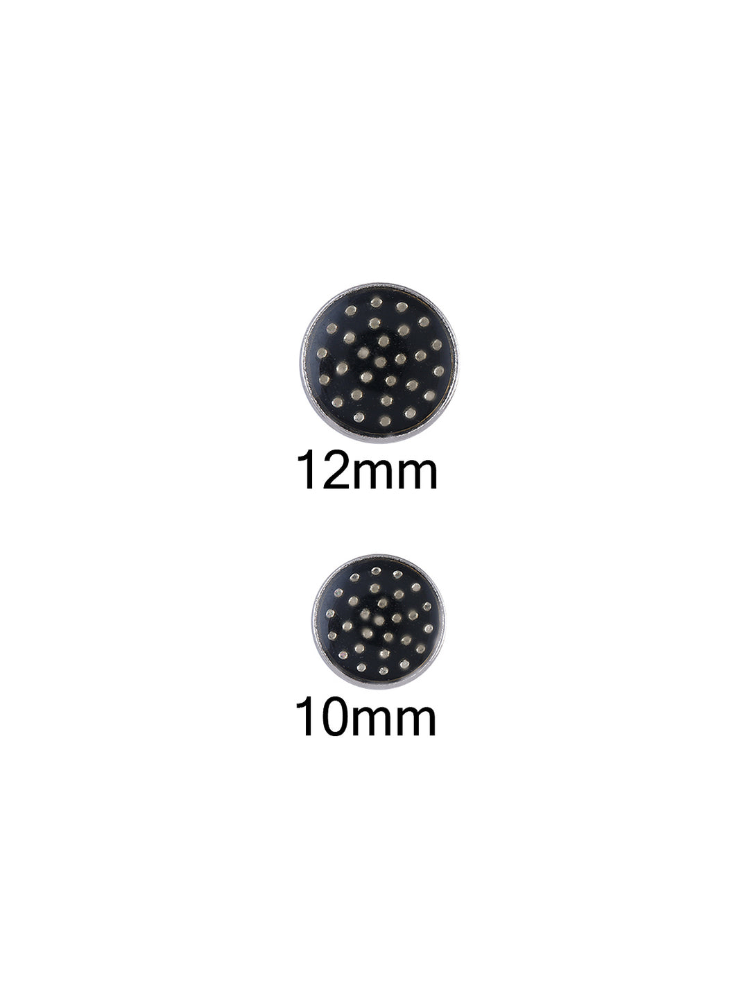 Classic Silver Dotted Downhole Metal Shirt Button