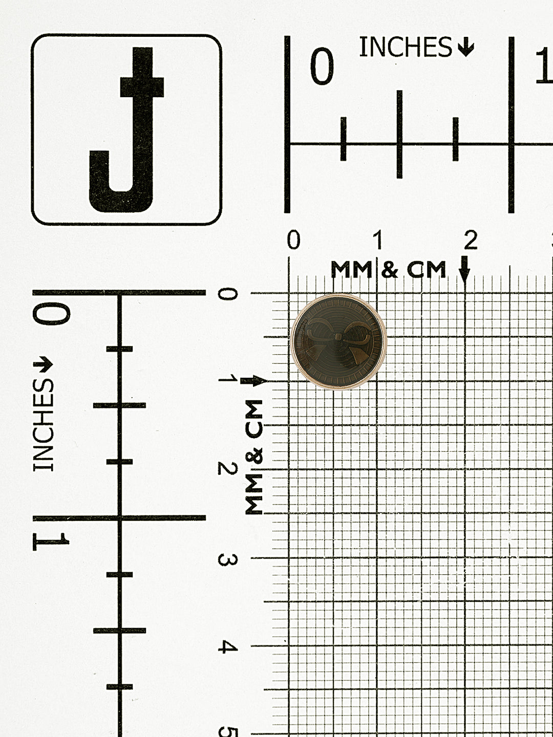 Classy Golden with Black Lamination Lucite Shank Button