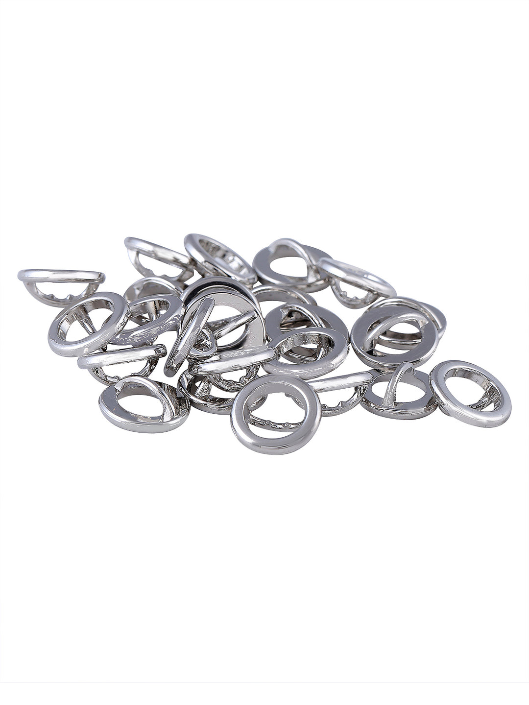 Shiny Round Ring Shape Party Wear Shirt Button in Silver Color
