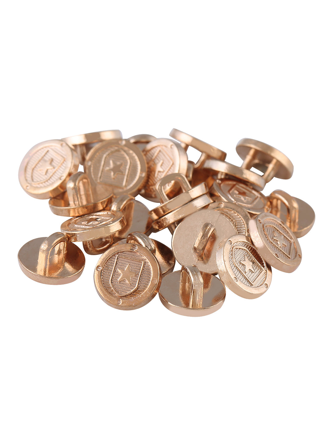 Royal Star Badge Design Downhole Metal Button in Golden Color