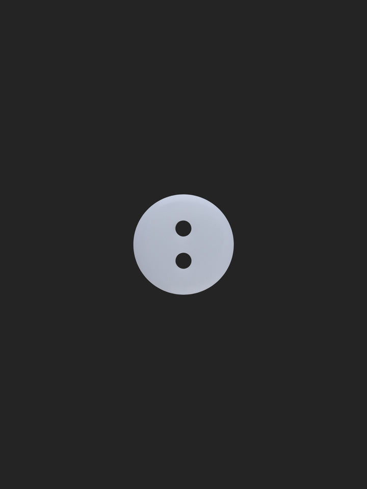 White Round Shape 2-Hole 11mm Shirt Button