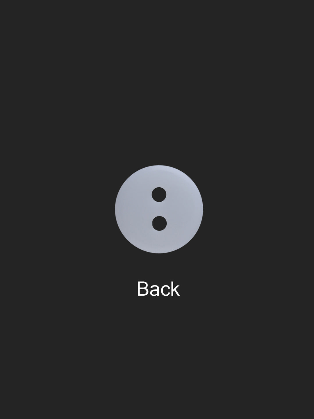 White Round Shape 2-Hole 11mm Shirt Button
