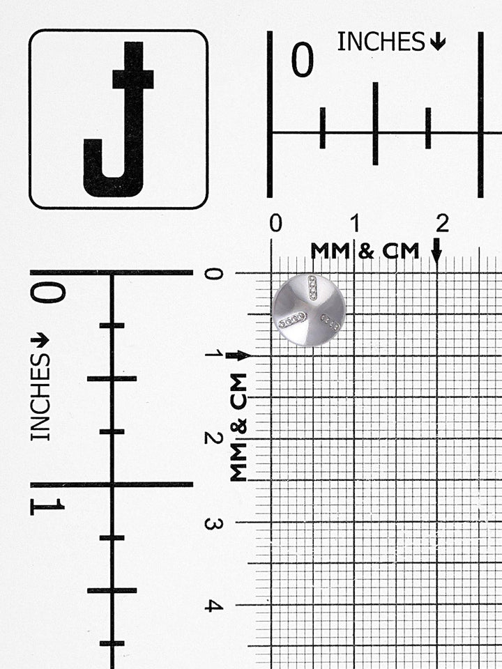 Round Shiny Silver Engraved Design 9mm (14L) Downhole Shirt Kurta Metal Button - Jhonea Accessories