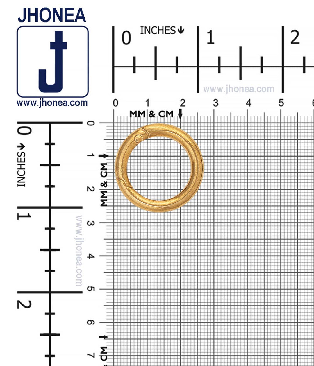 Golden & Gunmetal Connector Metal Closed Jump Rings