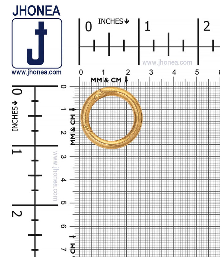 Golden & Gunmetal Connector Metal Closed Jump Rings