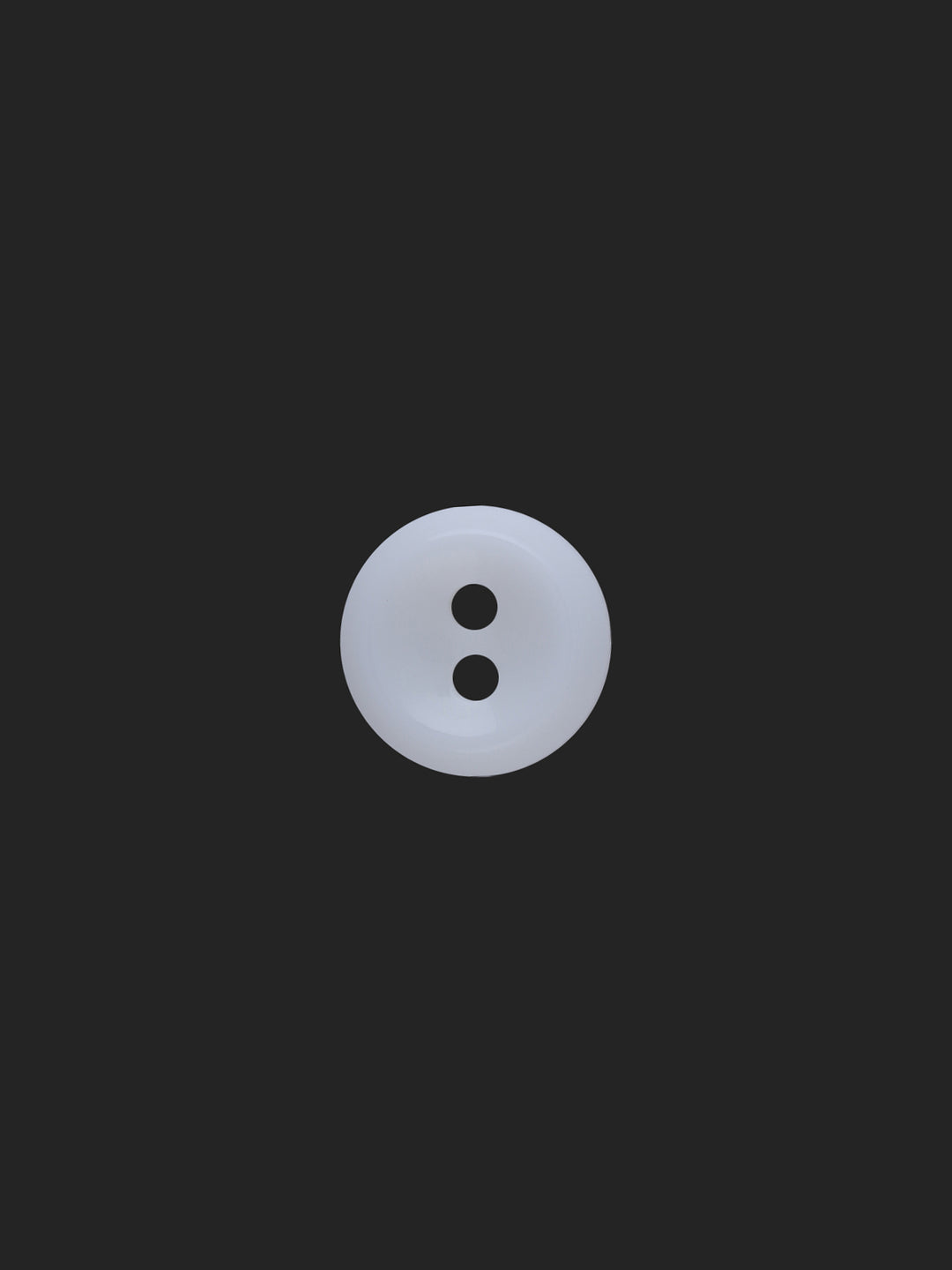 White Hollow Round Shape 2-Hole 11mm Shirt Button