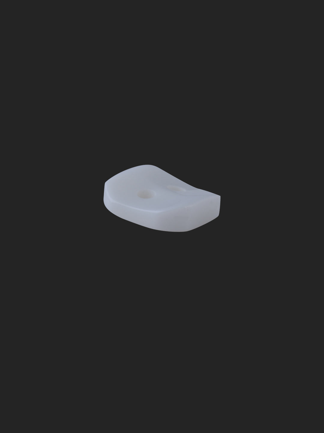 White Rounded Square Shape 2-Hole 10mm Shirt Button