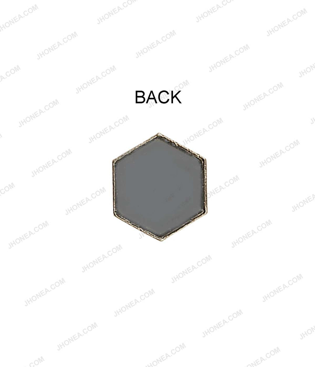 Western Style Hexagon Shape Gunmetal Hotfix Studs for Blazers