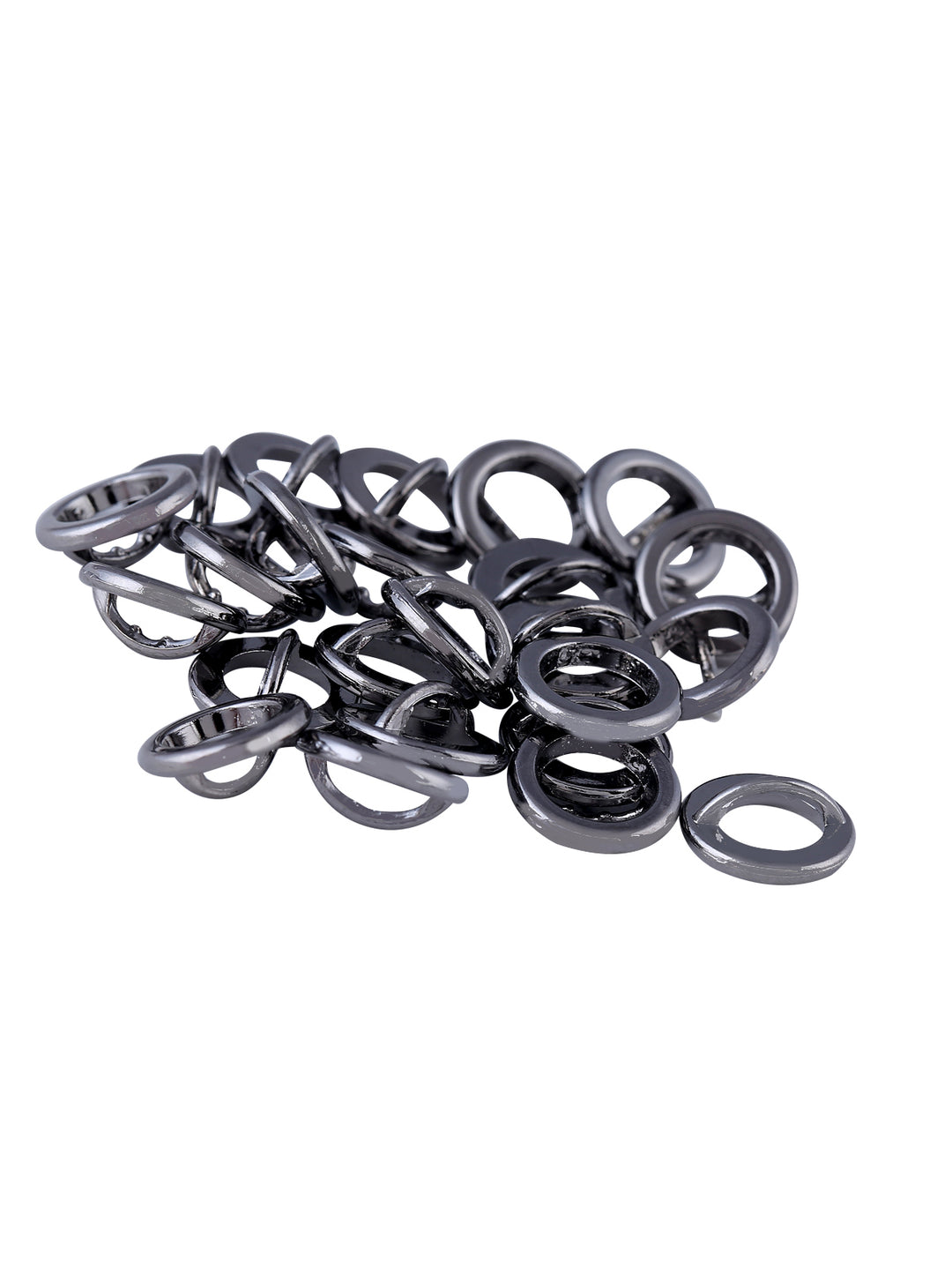 Shiny Round Ring Shape Party Wear Shirt Button in Black Nickel (Gunmetal) Color