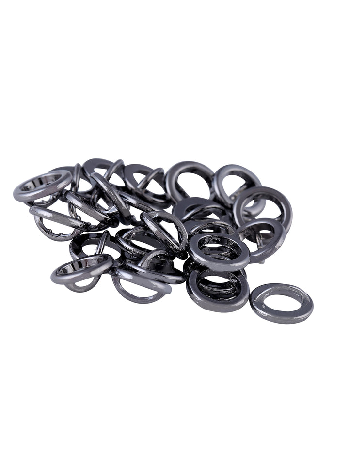 Shiny Round Ring Shape Party Wear Shirt Button in Black Nickel (Gunmetal) Color