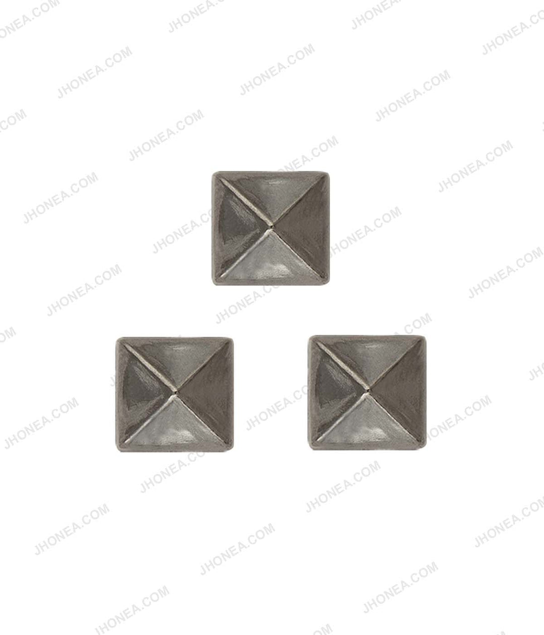 Western Style Square Shape Gunmetal Hotfix Studs for Jackets