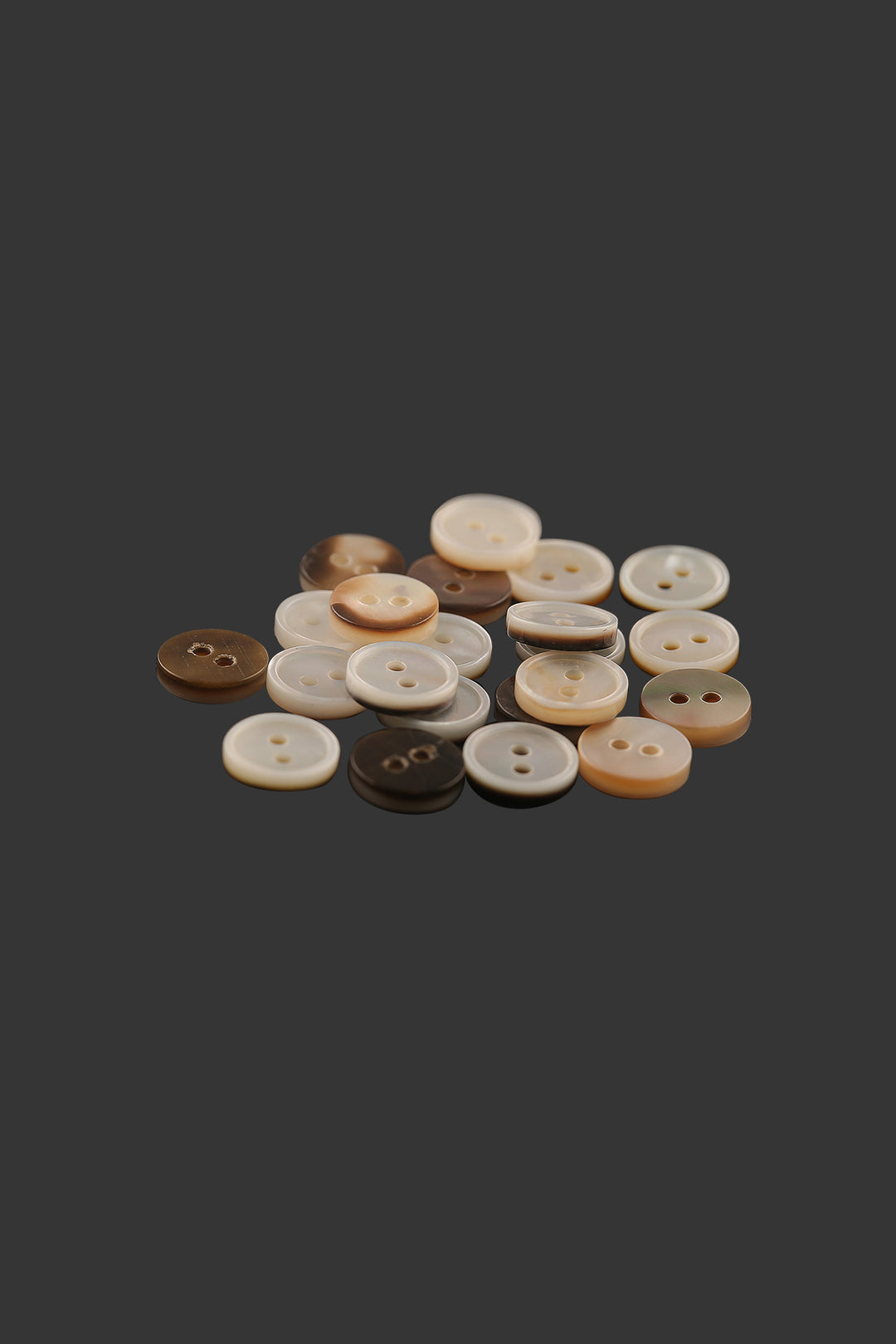 Small Rounded Rim 2-Hole Shirt Button