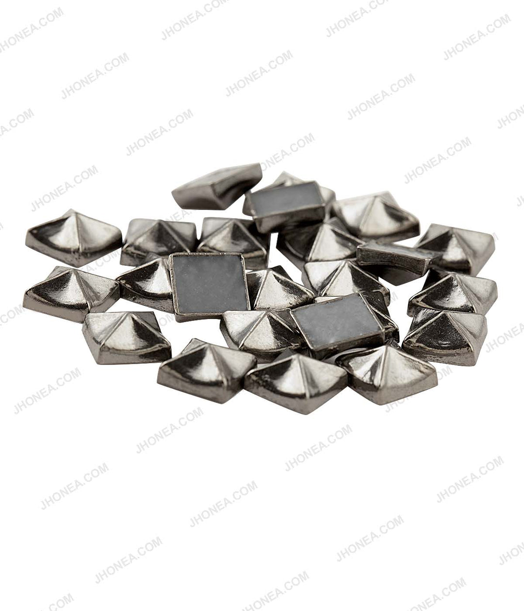 Western Style Square Shape Gunmetal Hotfix Studs for Jackets