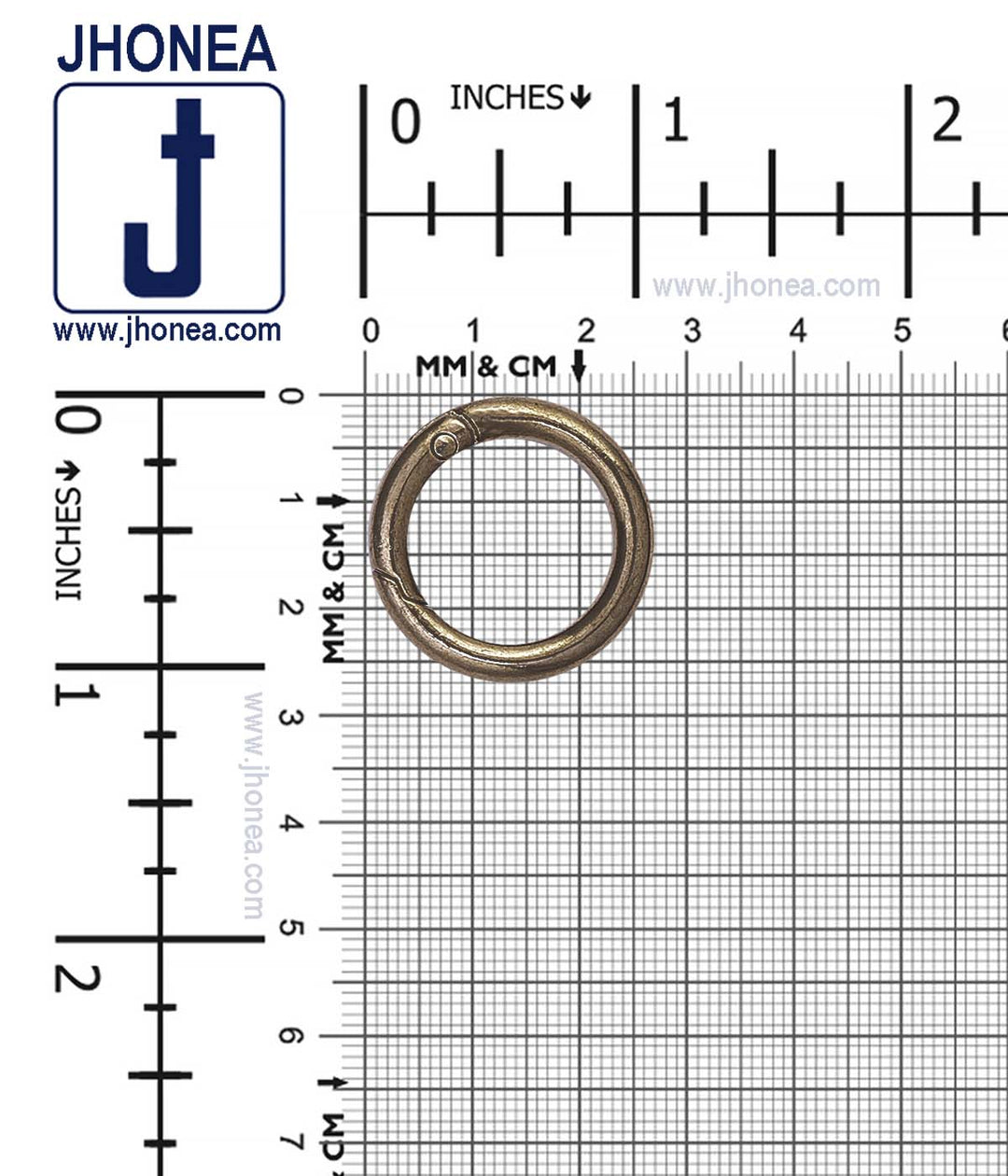 Golden & Gunmetal Connector Metal Closed Jump Rings
