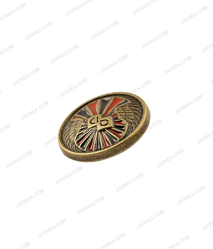 Regal Design Antique Brass with Enamel Surface Jacket Buttons