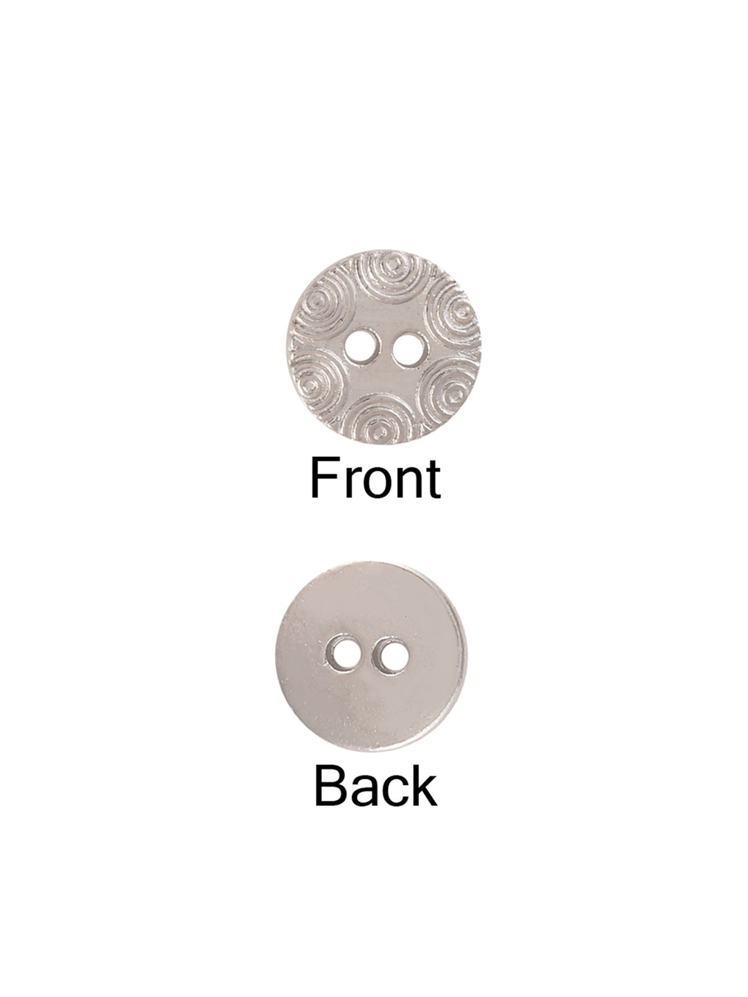 Decorative Round Shape 2-Hole Metal Button