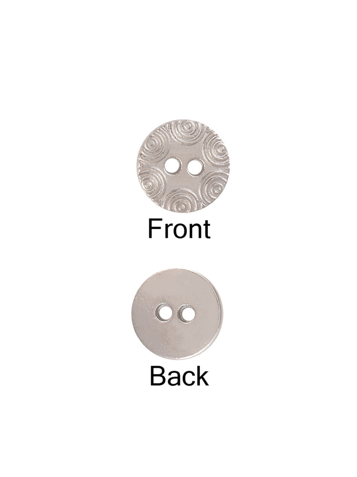 Decorative Round Shape 2-Hole Metal Button