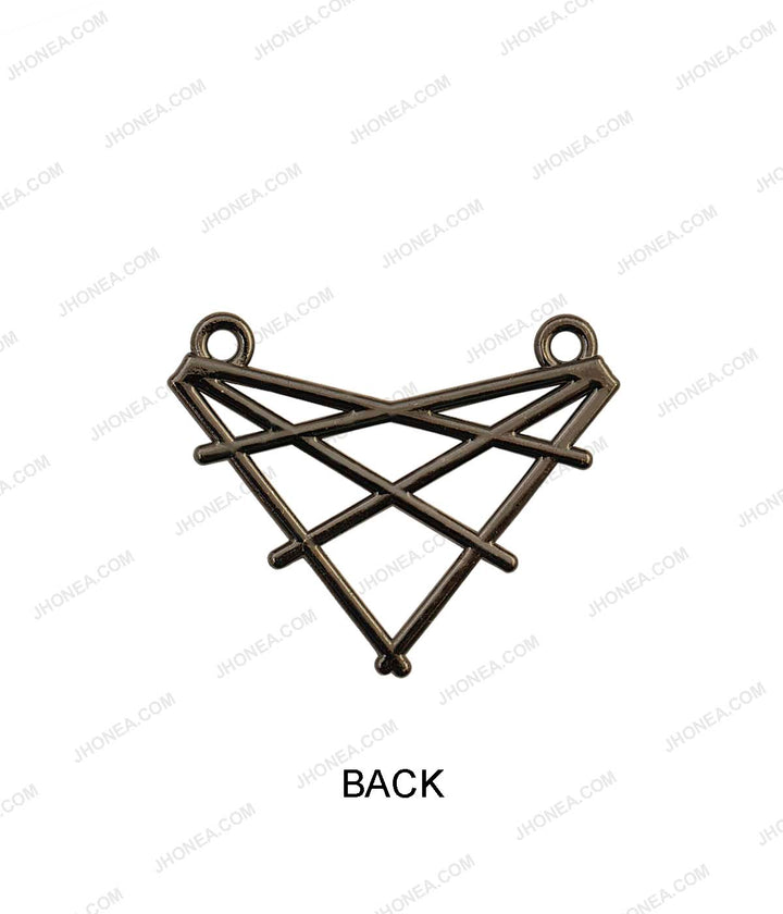 Geometric Criss-Cross Pattern Statement Clothing Accessory