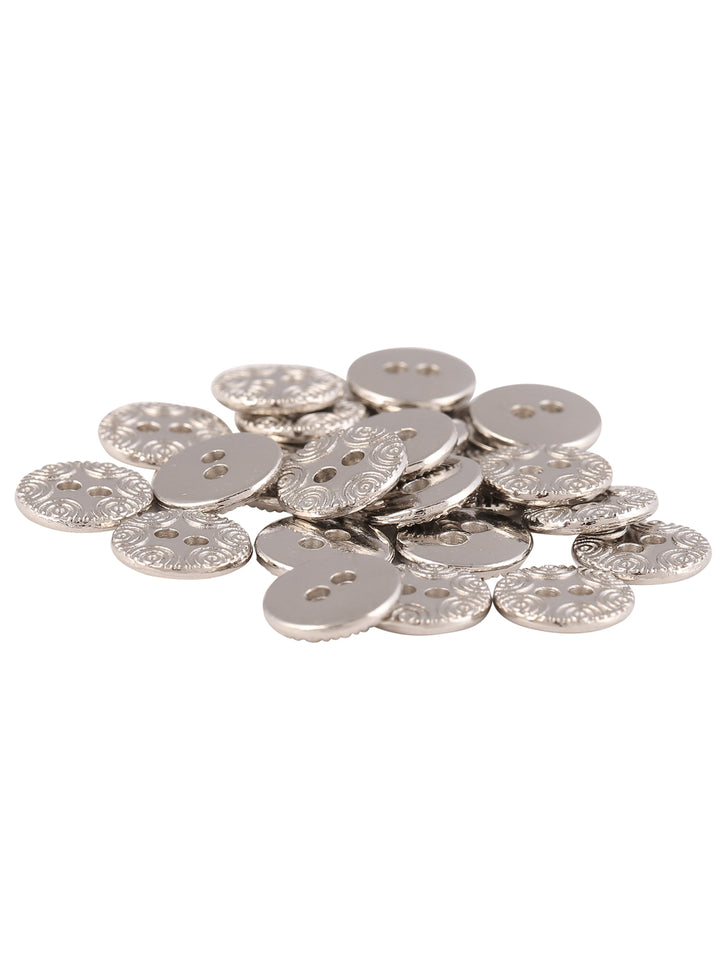 Decorative Round Shape 2-Hole Metal Button