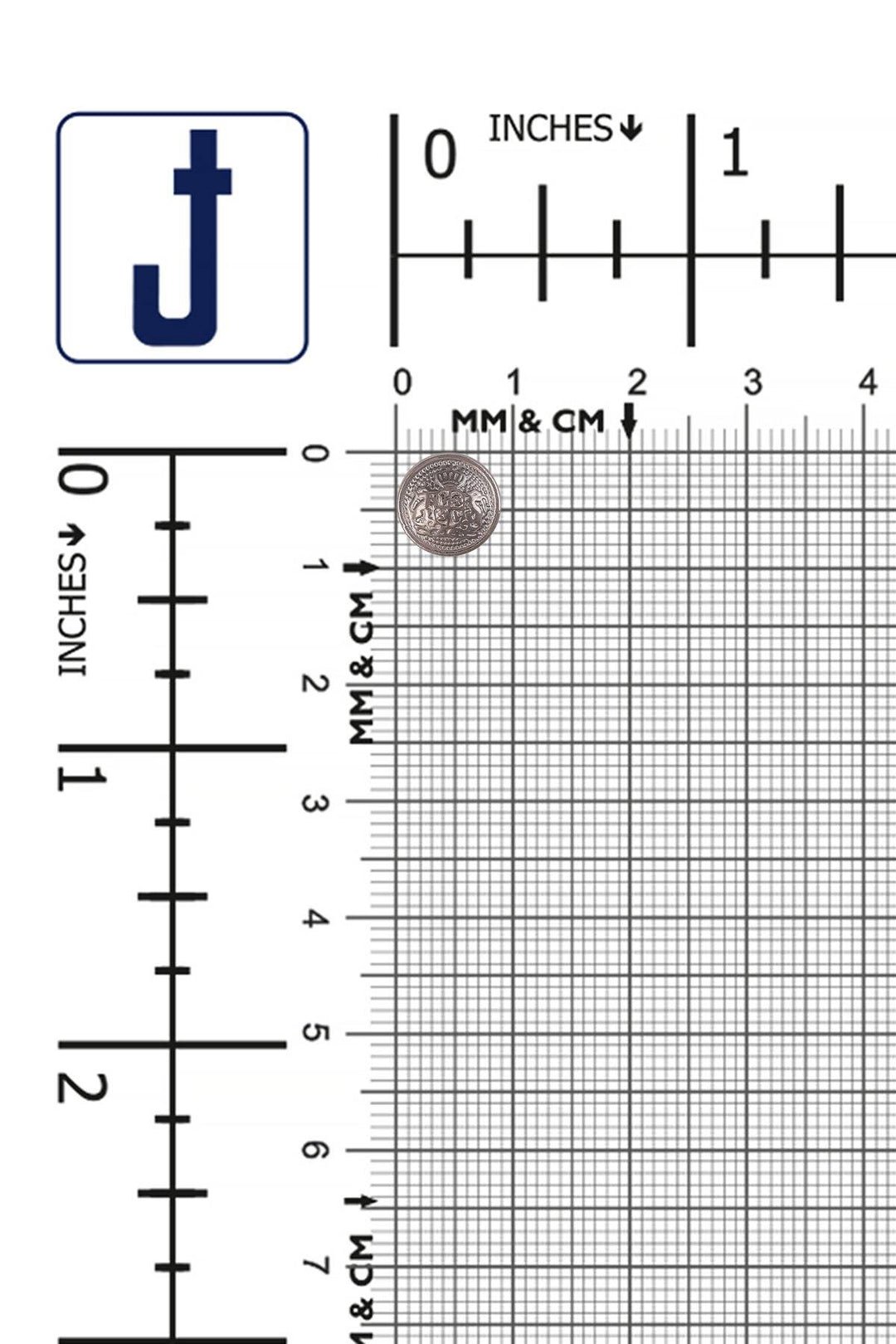 Engraved Design Round Shape Downhole Loop Metal Button - Jhonea Accessories