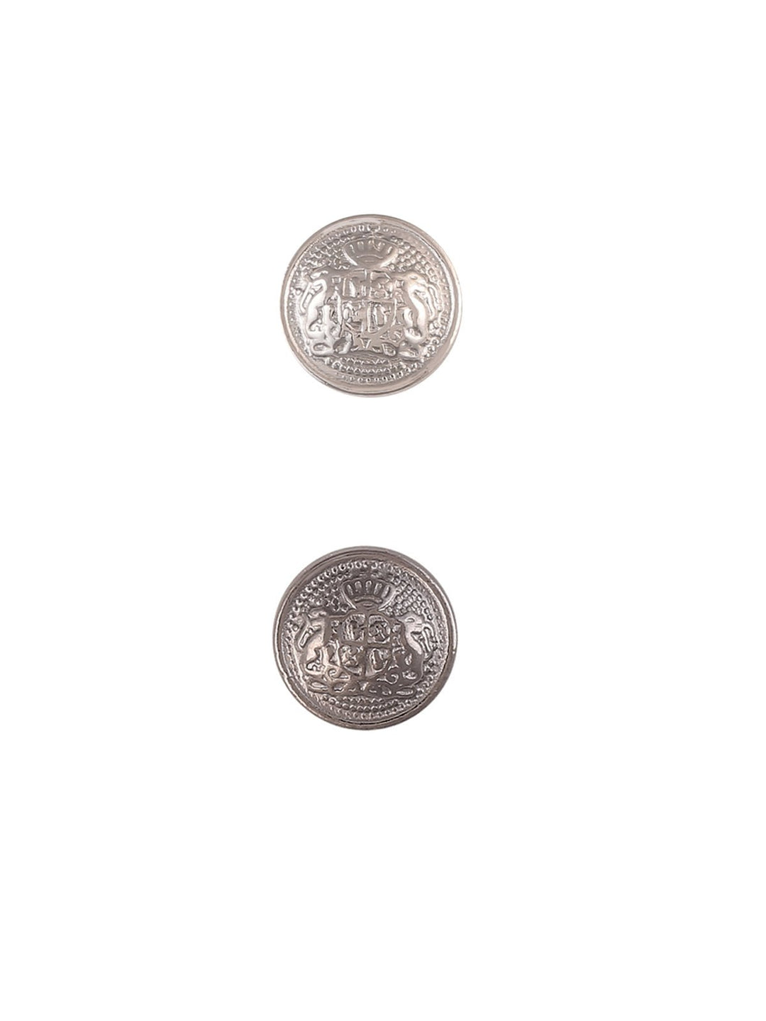 Engraved Design Round Shape Downhole Loop Metal Button - Jhonea Accessories
