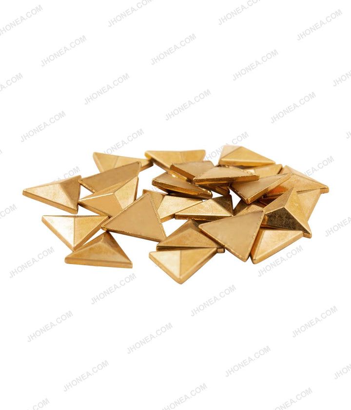 Suit/Blazer Lapel Embellishment Triangle Shape Golden Colour Hotfix Studs