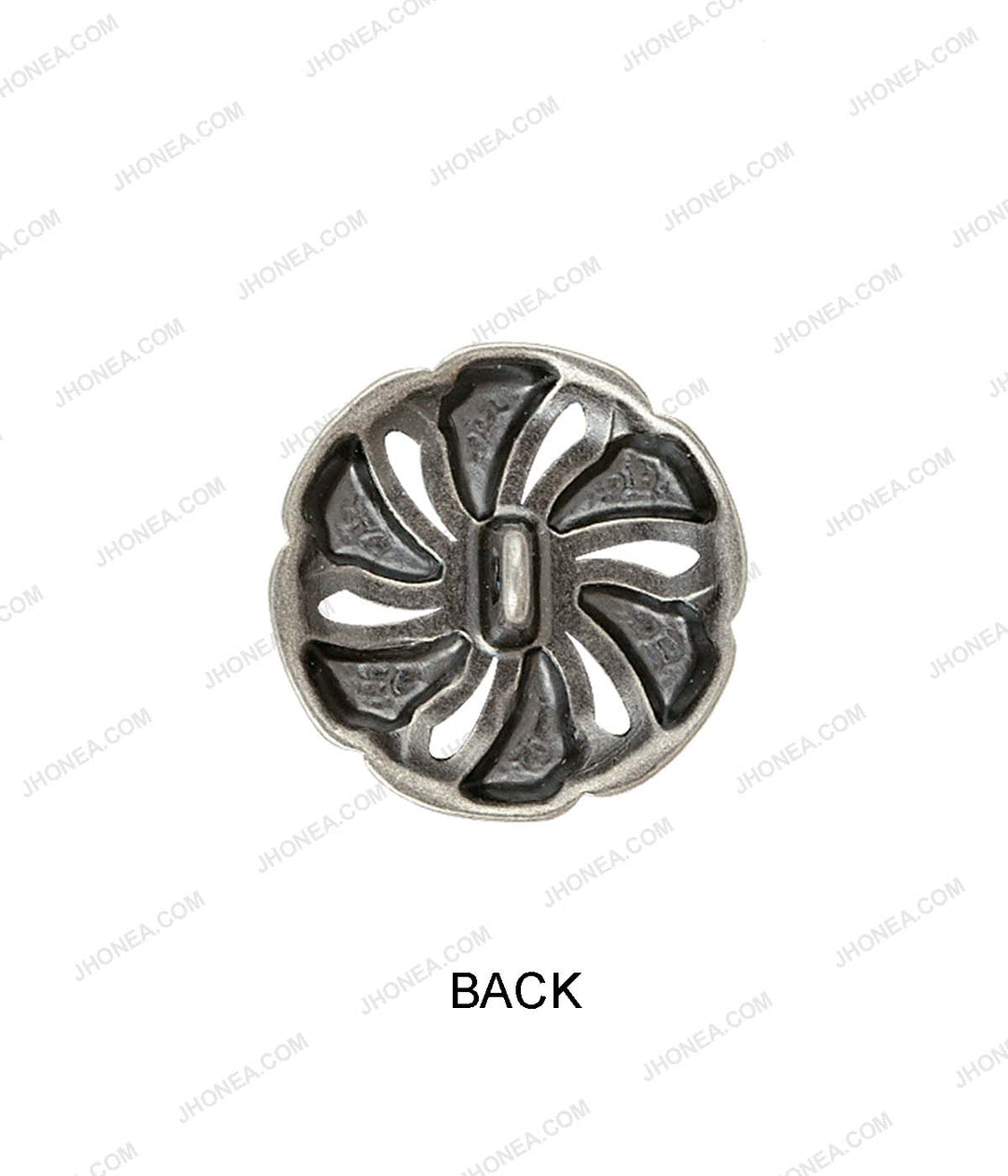 Antique Ancient Tibetan Style Flower Design Metal Buttons