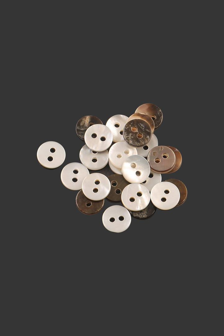 Small Round Shape 2-Hole 9mm Shirt Button