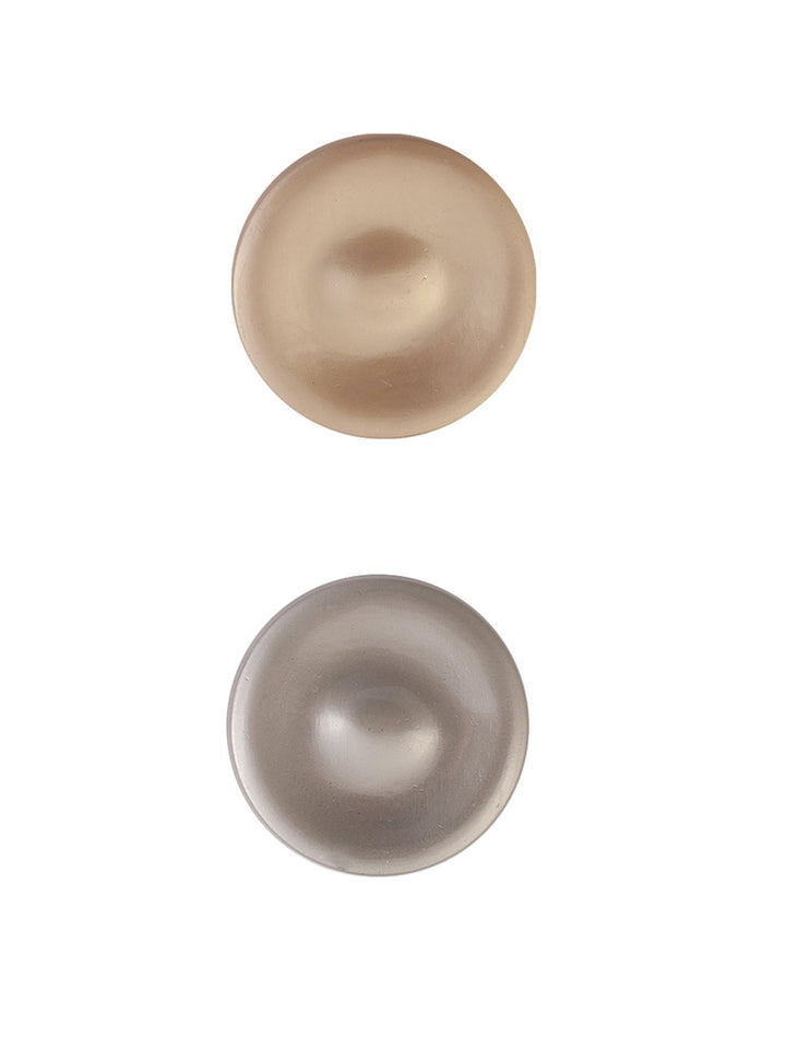 28mm (44L) Unique Structure Round Shape Matte Gold/Silver Color Downhole Loop Metal Button