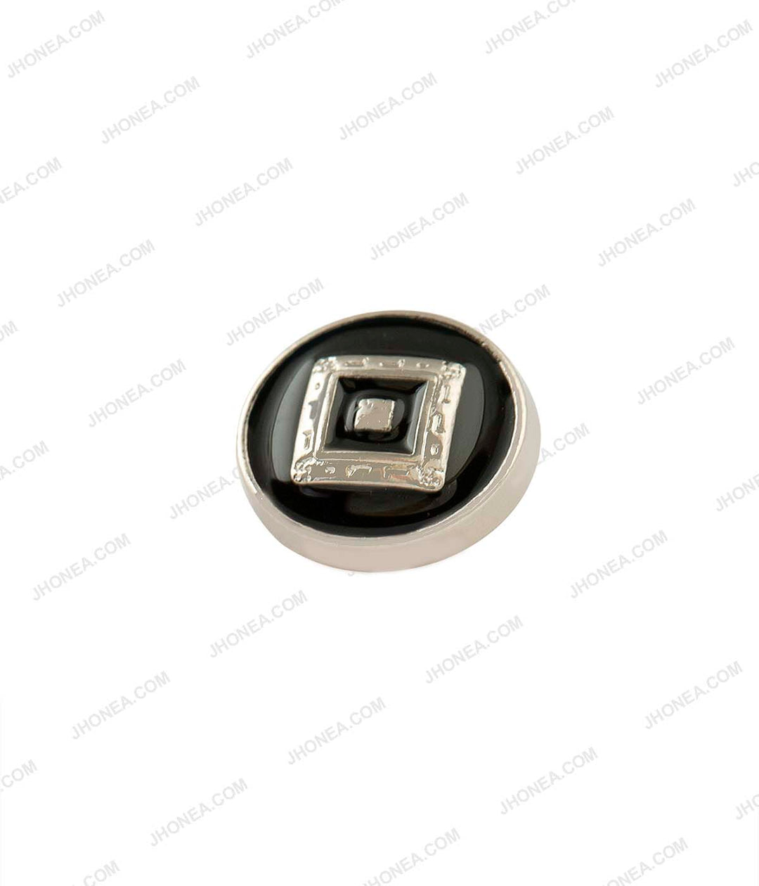 Shiny Gold & Shiny Silver Black Enamel Royal Men's Shirt Buttons