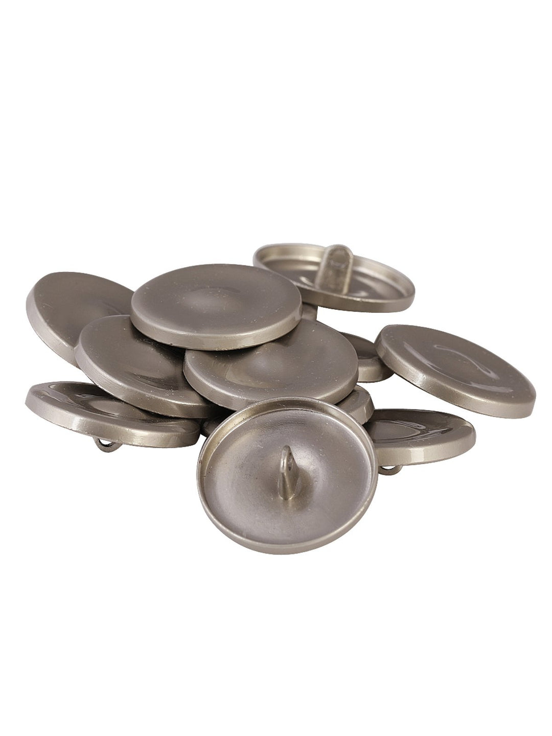 Unique Structure Round Shape Matte Silver Colour Downhole Loop Metal Button