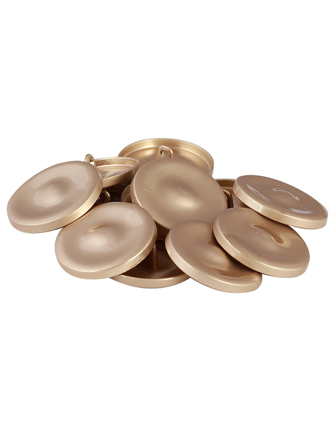 Unique Structure Round Shape Matte Gold Colour Downhole Loop Metal Button
