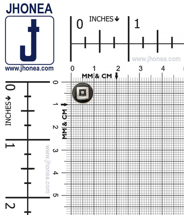 Shiny Gold & Shiny Silver Black Enamel Royal Men's Shirt Buttons