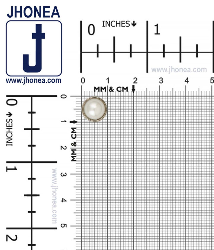 Shiny Silver with White Faux Pearl Buttons for Kurta/Kurti