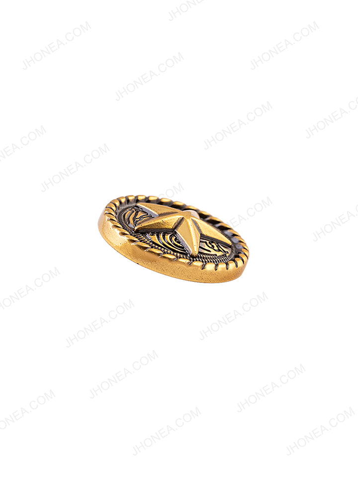 Western Style Antique Gold Indo-Western Buttons