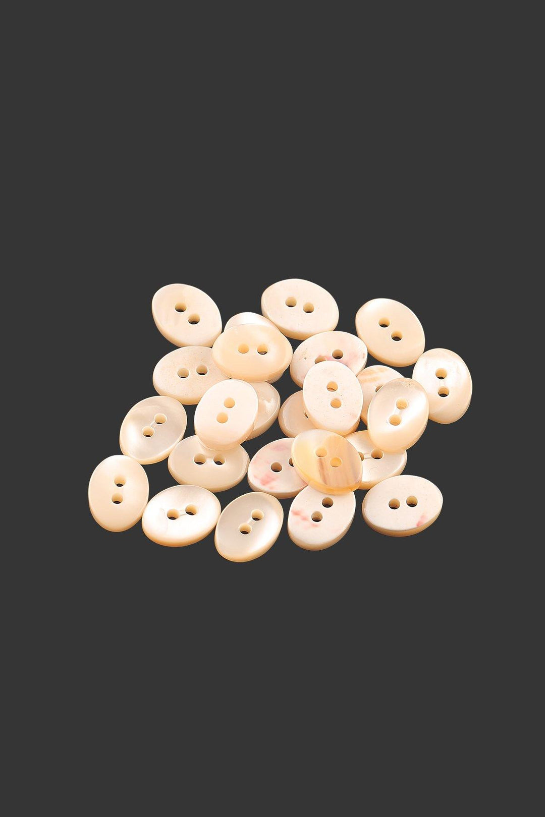 Oval Shape 2-Hole Cream Colour Shirt Button