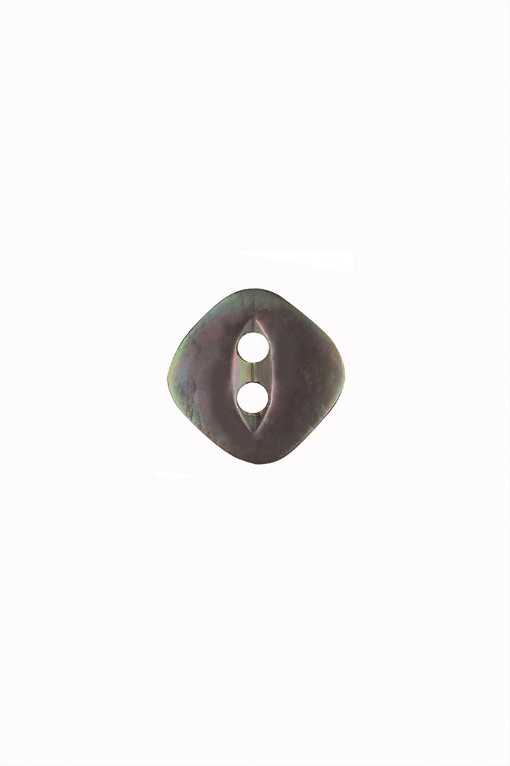 Rhombus Shape 2-Hole Dark Grey Shirt Button
