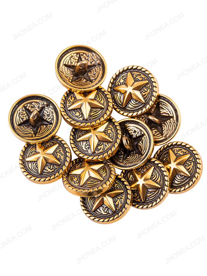 Western Style Antique Gold Indo-Western Buttons