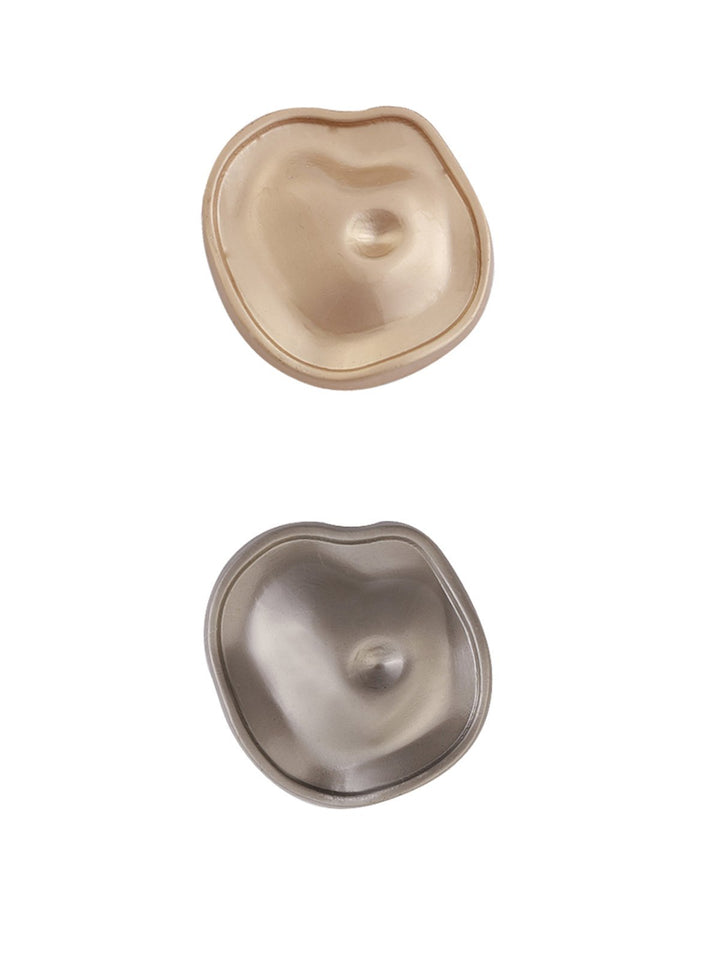 Uneven Round Shape Matte Gold/Matte Silver Colour Finish Shank Metal Button